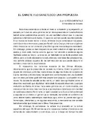 Portada:El sainete y lo sainetesco: una propuesta / Juan Antonio Ríos Carratalá