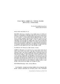 Portada:Unas notas sobre los "Textos Árabes Cristianos Andalusíes" / Juan Pedro Monferrer Sala
