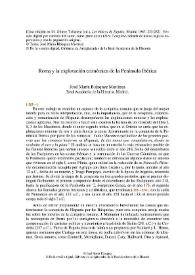 Portada:Roma y la explotación económica de la Península Ibérica / José María Blázquez Martínez