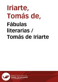 Portada:Fábulas literarias / Tomás de Iriarte