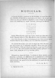 Portada:Noticias. Boletín de la Real Academia de la Historia, tomo 27 (noviembre 1895). Cuaderno V / F.F., A.R.V.