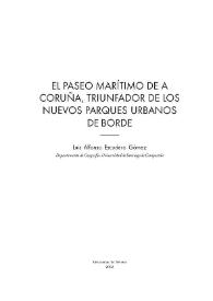 Portada:El Paseo Marítimo de A Coruña, triunfador de los nuevos parques urbanos de Borde / Luis Alfonso Escudero Gómez