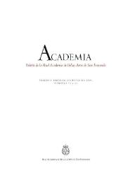 Portada:Academia : Boletín de la Real Academia de Bellas Artes de San Fernando. Primer y segundo semestre de 2001. Números 92 y 93. Preliminares e índice