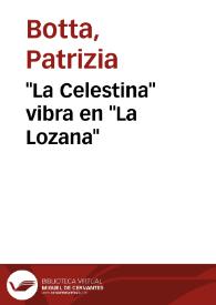 Portada:\"La Celestina\" vibra en \"La Lozana\" / Patrizia Botta