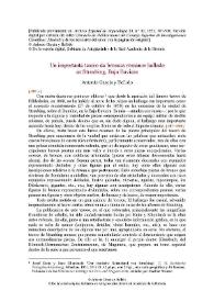 Portada:Un importante tesoro de bronces romanos hallado en Straubing, Baja Baviera / Antonio García y Bellido