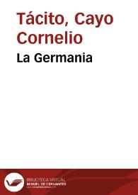 Portada:La Germania / Cornelio Tácito