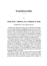 Portada:Historia crítica y documentada de las comunidades de Castilla / Manuel Danvila