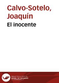 Portada:El inocente / Joaquín Calvo-Sotelo