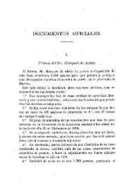 Portada:Premio del Sr. Marqués de Aledo / Cesáreo Fernández Duro