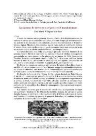 Portada:Las carreras de carros en su origen y en el mundo romano / José María Blázquez Martínez