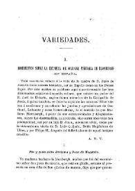 Portada:Documentos sobre la estancia de Madama Bárbara de Blombergh / Antonio Rodríguez Villa