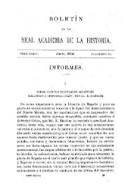 Portada:\"Sobre algunos incunables españoles relativos a Cristóbal Colón\", por Mr. K. Haebler / José María Asensio