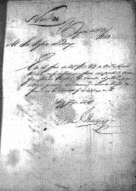 Portada:Notificación del Ministro de Interior comunicando haber recibido el informe a favor del Doctor José María Riofrío. (Bogotá, 15 de diciembre de 1829)