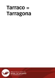 Portada:Tarraco : = Tarragona / proyecto Simulacra Romae