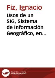 Portada:Usos de un SIG, Sistema de Información Geográfico, en la construcción de una Planimetría Arqueológica para Tarragona (I) / Ignacio Fiz