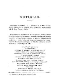 Portada:Noticias. Boletín de la Real Academia de la Historia, tomo 38 (mayo 1901). Cuaderno V / F.F., C.F.D.