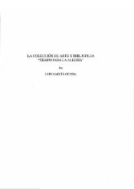 Portada:La colección de arte y bibliofilia "Tiempo para la alegría" / Luis García-Ochoa