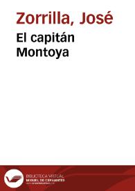 Portada:El capitán Montoya / José Zorrilla