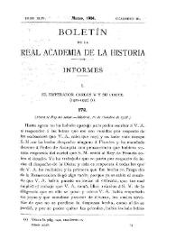 Portada:El Emperador Carlos V y su corte. (1522-1539) [172] / A. Rodríguez Villa