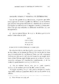 Portada:Epigrafía romana y visigótica de Extremadura / El Marqués de Monsalud