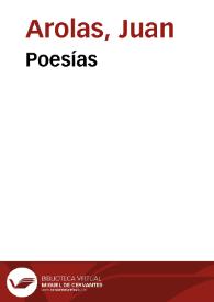 Portada:Poesías / P. Juan Arolas