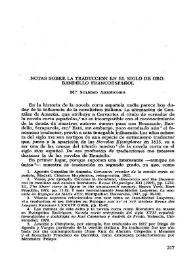 Portada:Notas sobre la traducción en el Siglo de Oro: Bandello Francoespañol / M.ª Soledad Arredondo