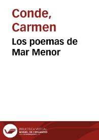 Portada:Los poemas de Mar Menor / Carmen Conde