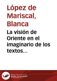 Portada:La visión de Oriente en el imaginario de los textos colombinos / Blanca López de Mariscal
