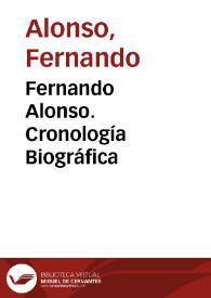 Portada:Fernando Alonso. Cronología Biográfica