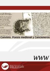 Portada:Convivio. Poesía medieval y Cancioneros / direcció, Vicenç Beltran Pepió