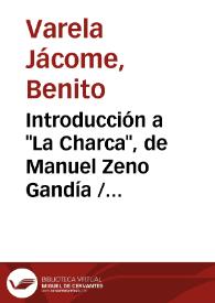 Portada:Introducción a \"La Charca\", de Manuel Zeno Gandía / Benito Varela Jácome