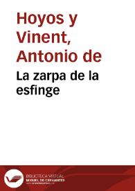 Portada:La zarpa de la esfinge / Antonio de Hoyos y Vinent