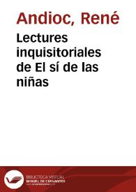 Portada:Lectures inquisitoriales de El sí de las niñas / René Andioc