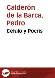 Portada:Céfalo y Pocris / Pedro Calderón de la Barca