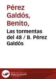 Portada:Las tormentas del 48 / B. Pérez Galdós