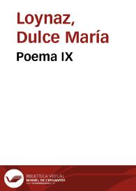 Portada:Poema IX / Dulce María Loynaz
