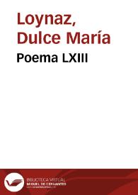 Portada:Poema LXIII / Dulce María Loynaz