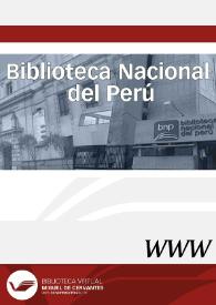 Portada:Biblioteca Nacional del Perú