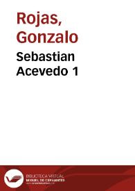 Portada:Sebastian Acevedo 1 / Gonzalo Rojas