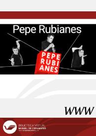 Portada:Pepe Rubianes / dirección Juan Antonio Ríos