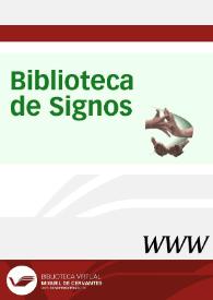 Portada:Biblioteca de Signos / realización:  Ángel Herrero Blanco e Irma María Muñoz Baell como directores del proyecto