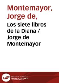 Portada:Los siete libros de la Diana / Jorge de Montemayor