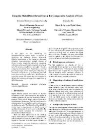 Portada:Using the MatchDetectReveal System for Comparative Analysis of Texts / Arkady Zaslavsky, Krisztián Monostori, and Alejandro Bia