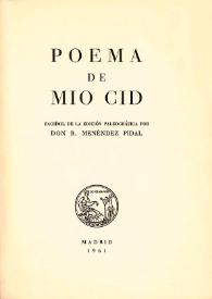 Portada:Poema de Mío Cid