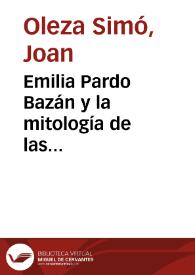 Portada:Emilia Pardo Bazán y la mitología de las fuerzas elementales / Joan Oleza