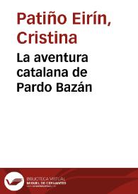 Portada:La aventura catalana de Pardo Bazán / Cristina Patiño Eirín