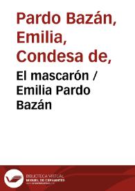 Portada:El mascarón / Emilia Pardo Bazán