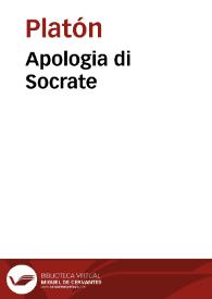 Portada:Apologia di Socrate / Platone