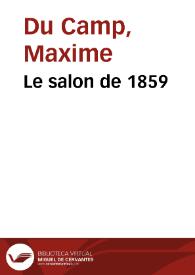 Portada:Le salon de 1859 / Maxime Du Camp