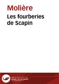 Portada:Les fourberies de Scapin / Molière; M. Eugène Despois; Paul Mesnard